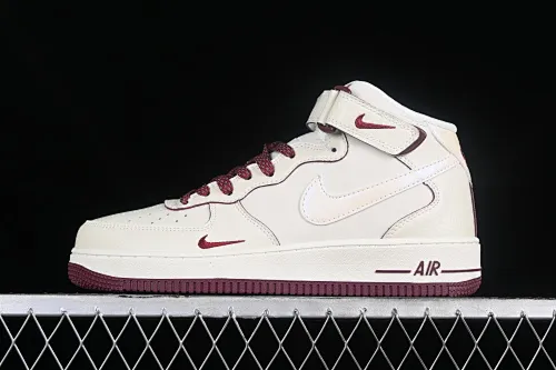 All categories Nk Air Force 1 Air Force series Nk Air Force 1 Mid Air Force mid-top Nk Air Force 1'07 Mid burgundy pearlescent small hook Air Force One mid-top casual sneakers SG2356-803